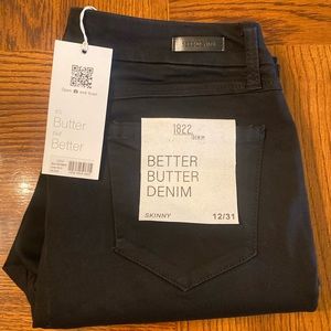 Black Skinny Better Butter 1822 Denim Size 12/31